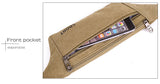 Vintage Men Casual Durable Fanny Waist Pack Male Waist Bags Belt Canvas New Hip Bum Military Bag Pouch Three Zipper Pocket