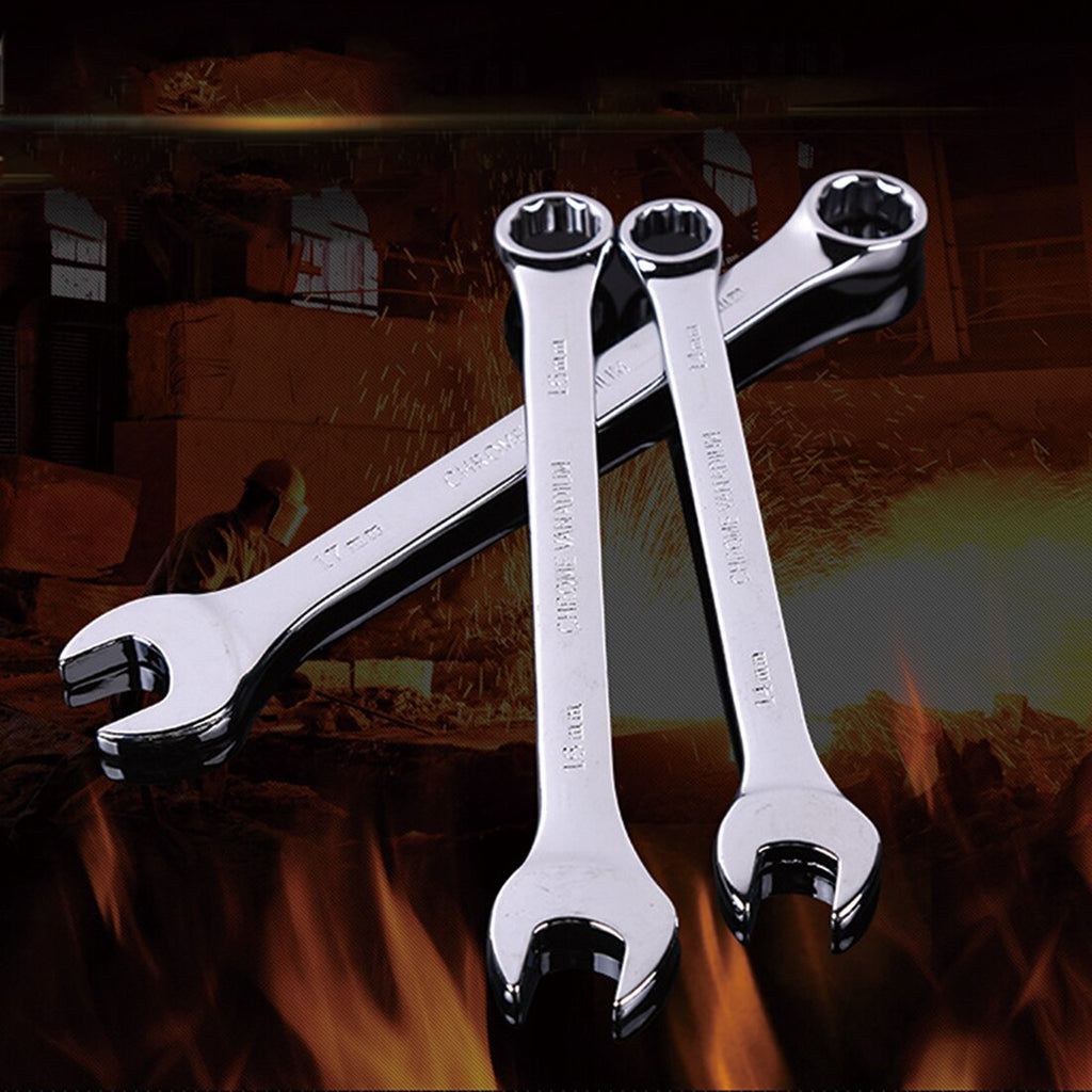 6MM-10MM Combination Metric Wrench Set Fine Tooth Gear Ring Torque and Socket Wrench Set Nut Tools for Repair WrenchTools