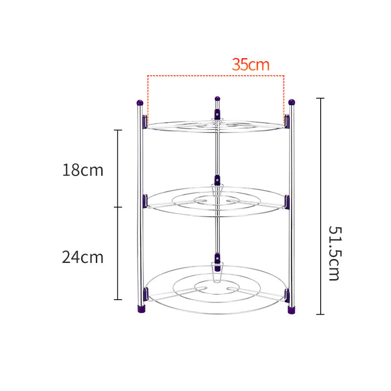 5-Layers Kitchen/Bathroom Shelf Portable Space Saving Basin Pot Combinatorial Storage Racks Durable Sundry Organizer Holders