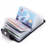 Fashion PU Function 24 Bits Card Case Business Card Holder Men Women Credit Passport Card Bag ID Passport Card Wallet