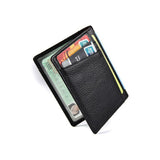 Super Slim Wallet Genuine Leather Mini Credit Card Holder Wallet Male Purse Business Card Holders RFID Wallet Men tarjetero