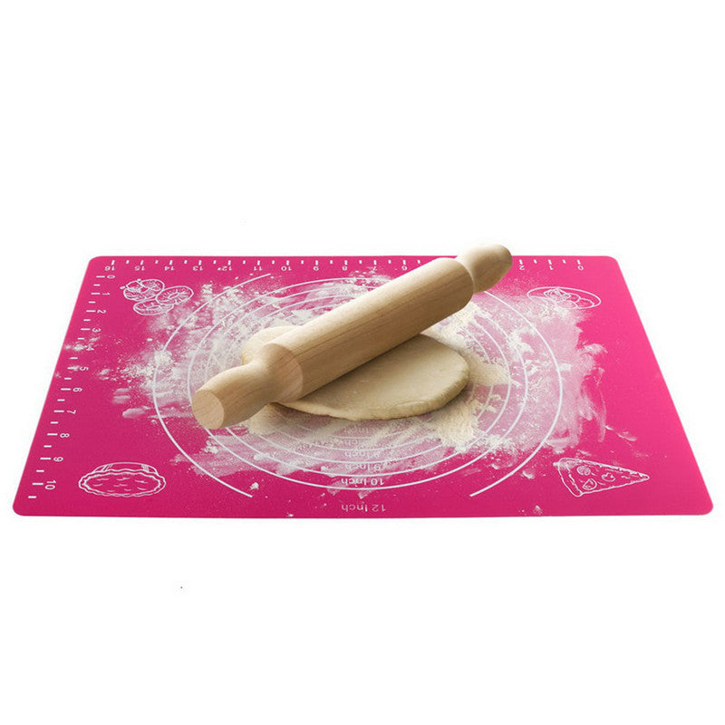 High Quality 1pc Silicone Roll Cut Mat Rolling Cutting Pad Fondant Cake Dough Decorating Tool