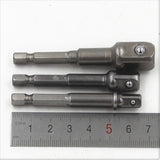 3 PCS Hex Shank Wrench Drive Power Drill Socket Drill Adapter Socket Extension Bit Adaptor Set 1/4 3/8 1/2 screwdriver tools