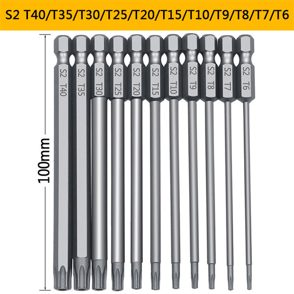 11pcs 12pcs Security Bit Set Tamper Proof Screwdriver Drill Bit Screw Driver Bits Torx Flat Head 1/4"  Hex Driver Bits