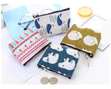 Canvas Wallet Women Card Key Mini Wallets Coin Purse Small Money Bag Clutch Pouch Female Zipper Card Holder Wallet Kids Gift