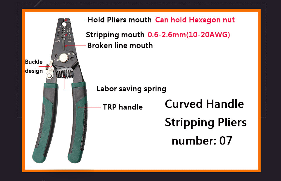 Wire Stripper Decrustation Pliers Multi tool Repair Tool Pliers Cable Wire Stripping Pliers Crimping Tool Pliers Combination
