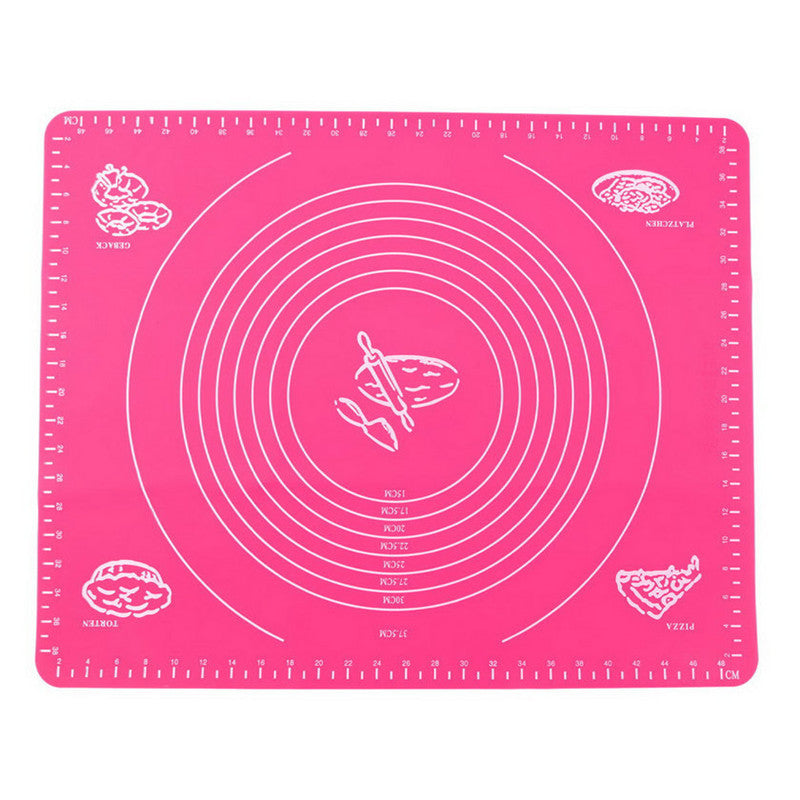 High Quality 1pc Silicone Roll Cut Mat Rolling Cutting Pad Fondant Cake Dough Decorating Tool