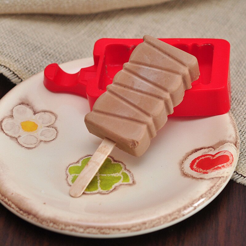 Cartoon DIY Silicone Ice Cream Mold Popsicle Molds Maker Holder Frozen Ice Mould with Popsicle Sticks Kitchen Tools Secondary image