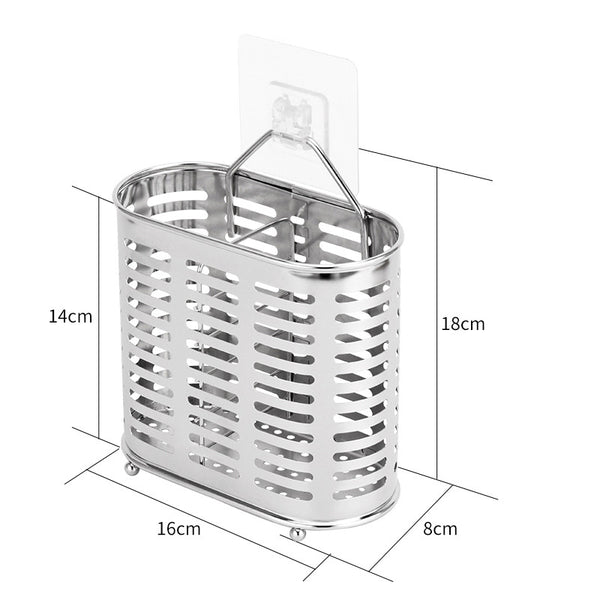 Multifunction Storage Box Rack Kitchen Organizer For Chopsticks Spoon Fork Stainless Steel Storage Rack Cutlery Holder Organizer