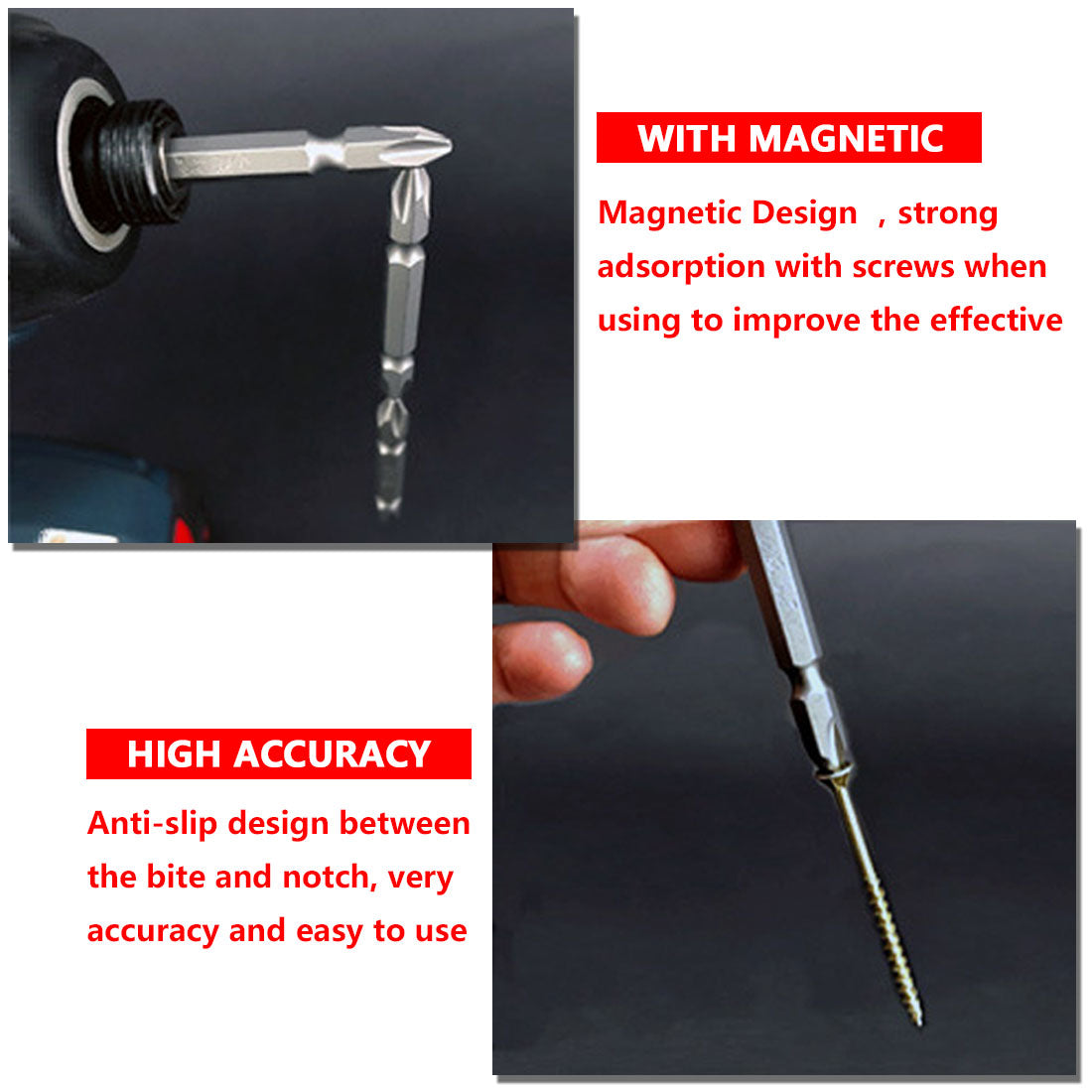 Extensions Quick Change Extension Bit Set 1/4" Hex Rod Shank Long Handle Screwdriver Tip Holder Hand Tool