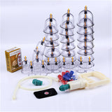 Cheap 32 Pieces Cans cups chinese vacuum cupping kit pull out a vacuum apparatus therapy relax massagers curve suction pumps
