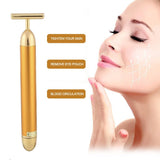 Slimming Face roller 24k Gold Colour Vibration Facial Beauty Roller Massager Stick Lift Skin Tightening Wrinkle Bar