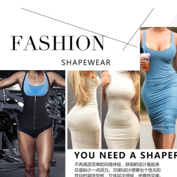 2017 Shoulder Strap Waist Trainer Slimming Belt Vest Corset Women Zipper Hook Body Shaper Waist Cincher Slimming Weight Loss