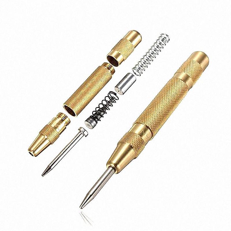 Automatic Centre Punch 5'' Automatic Center Pin Punch Strike Spring Loaded Marking Starting Holes Tool Chisel Steel