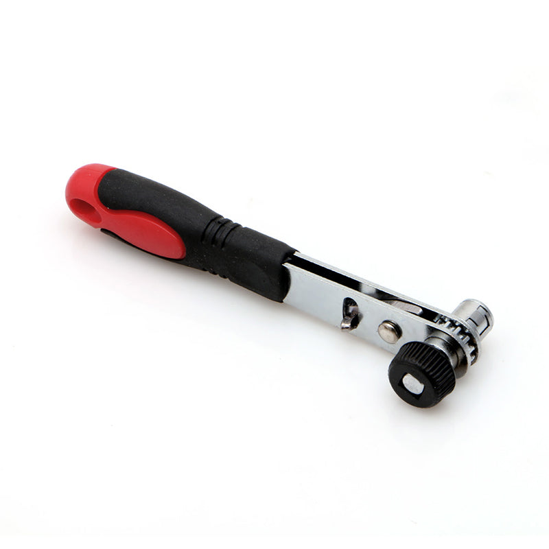 VLEEDC Mini Rapid Ratchet Wrench 1/4" Screwdriver Rod Quick Socket Wrench Tools Red