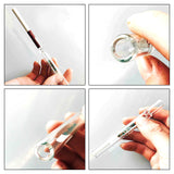 1pc 10cm Clear Glass Classical Pipes Tobacco Smoking Pipe Rolling Paper Herb Cigarette Steamroller Random Color Cigarette Pipe