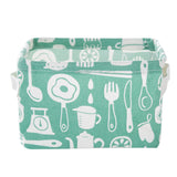 Desktop Storage Basket Cute Printing Waterproof Organizer Cotton Linen Sundries Storage Box Cabinet Underwear Storage Bag