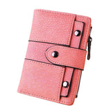 Women Wallet Leather Zip Coin Purse Clutch Handbag Small Mini Card Holder Short Purse Coin ID Credit Card PU cartera mujer