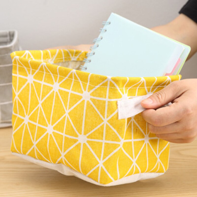 DIY Desktop Storage Basket Sundries Underwear Toy Storage Box Cosmetic Book Organizer Stationery Container Laundry Basket Secondary image