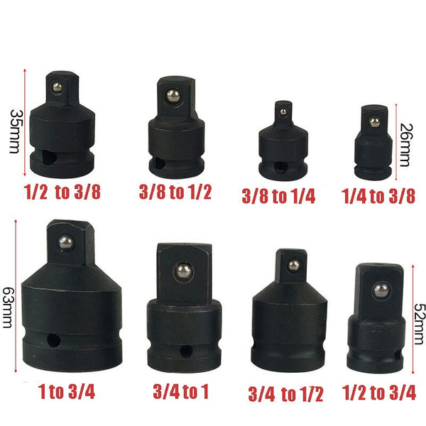 Pneumatic Socket Ratchet Converter Adapter Reducer 1/2 to 3/8 3/8 to 1/4 3/4 to 3/8 3/8 to 1/2 Car Bicycle Garage Repair Tools