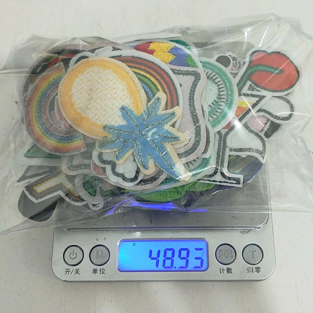32 Pcs Sticker for Clothes Applicationss Patches on Clothing Iron Cartoon Stripes Embroidered Patch for Backpack Handbag Badges