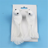 2PCS/lot Cute Artificial Feather Birds Bundled Foam Pigeons with Claw Photo Props Home Decoration