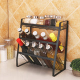 3 Layers Metal Multifunction Storage Rack Holder Kitchen Tool Organizer Seasoning Bottles Stand Shelf Dish Bowl Drain Rack