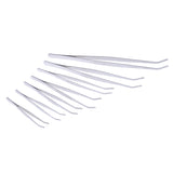 1PC Hot New Stainless Multifuctional Steel Elbow Tweezers Aquarium Clear Clip Tool Medical Repair Tools 12.5/14/16/18/20/25/30cm
