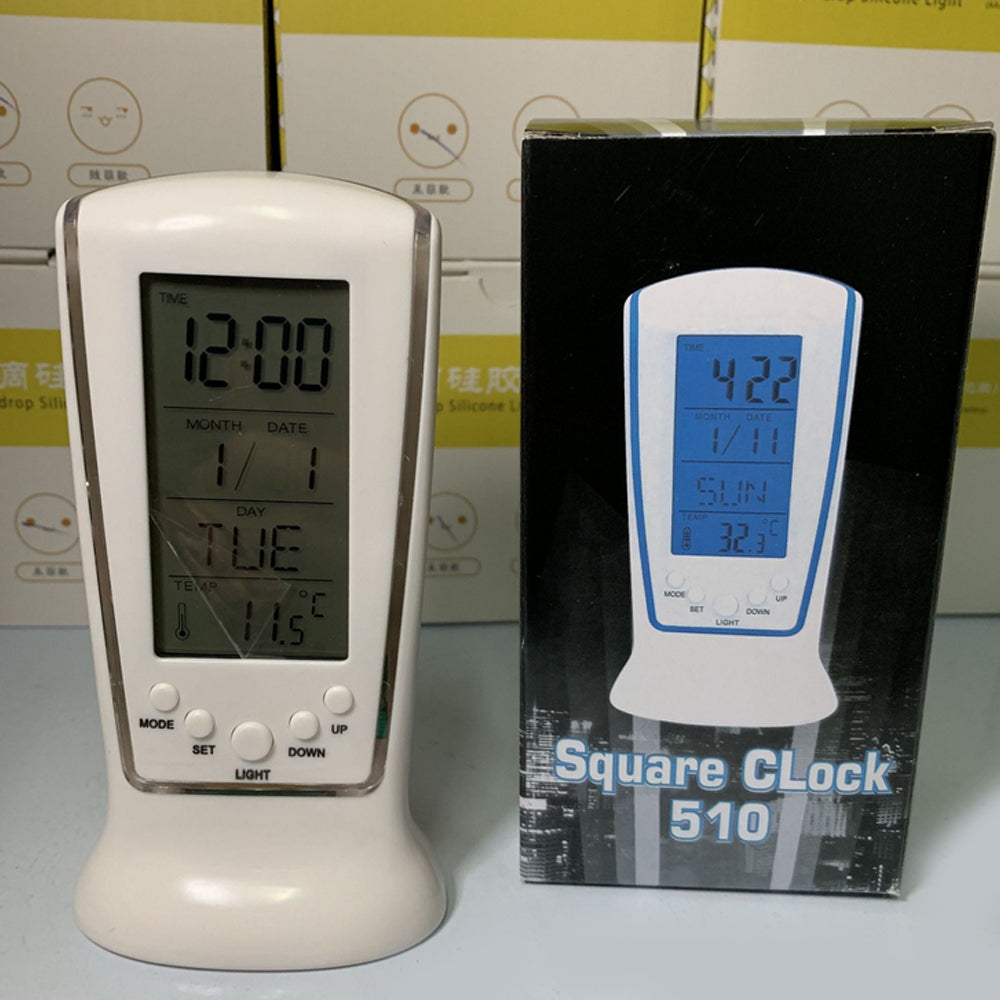 LED Digital Alarm Clock With Blue Backlight LCD Display Calendar Thermometer Desk Clock Reloj Despertador Electronic Watch