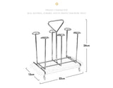 Metal Glass Cup Water Storage Shelf Drying Cup Drainage Organizer Kitchen Stand Glass Holder Drain Rack for Home Kitchen