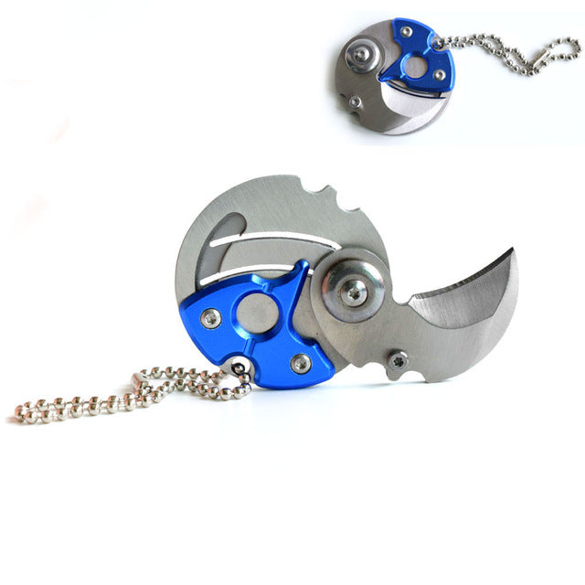 Pocket Fold Mini knife Gear Peeler Peel Combat Open Camp Coin Outdoor Self Defend EDC Opener Parcel Box Claw Package Letter
