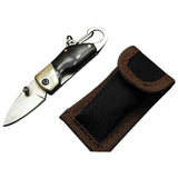 Hiking camping mini folding knife outdoor survival portable stainless steel knife key chain pocket knife nylon bag