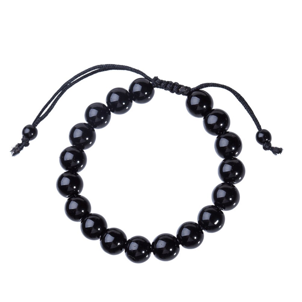 Natural Stone Black Obsidian Magnetic Therapy Bracelet Weight Loss Unisex Slimmy Health Care Bracelet Main image