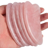 Natural Rose Quartz Guasha Body Massager Facial Back Scraper China Traditional SPA Therapy Health Care Jade Stone Scraping Tool