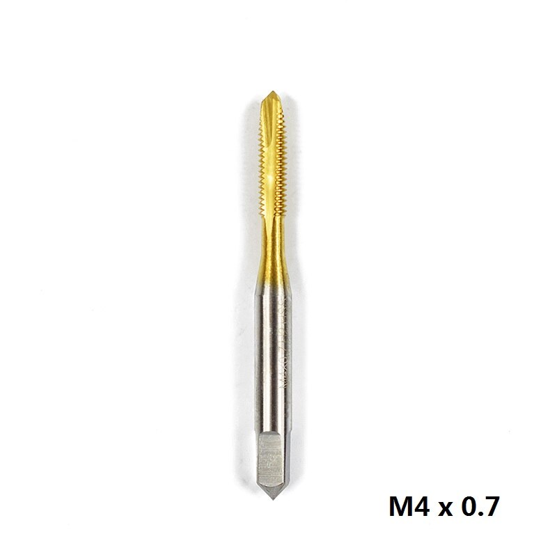 1pc M2/M2.5/M3/M3.5/M4/M5/M6 Titanium Coated Hand Tap HSS Metric Straight Flute Thread Screw Tap