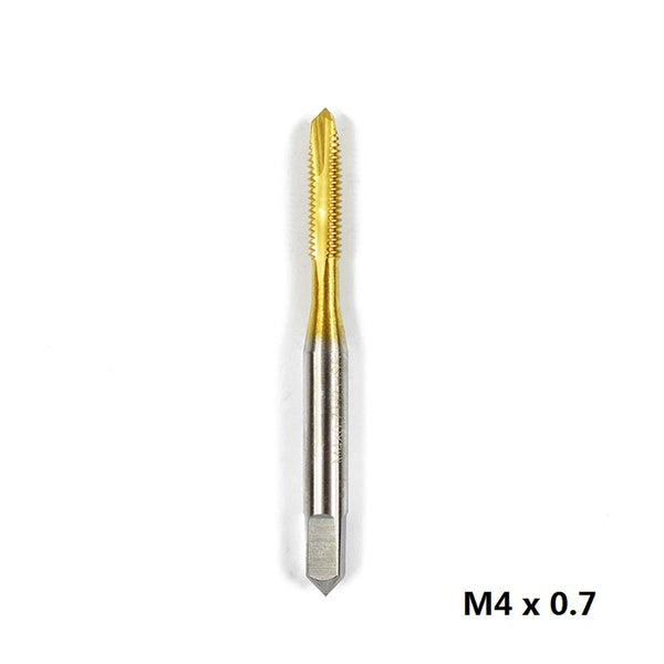 1pc M2/M2.5/M3/M3.5/M4/M5/M6 Titanium Coated Hand Tap HSS Metric Straight Flute Thread Screw Tap
