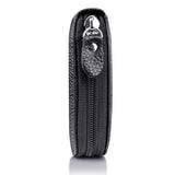 Men Genuine Leather Wallet Credit Card Holder Rfid Blocking Zipper Pocket New Carteira Business Card Holder Tarjetero Clutch Bag