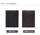 Super Slim Wallet Genuine Leather Mini Credit Card Holder Wallet Male Purse Business Card Holders RFID Wallet Men tarjetero