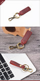 Mini Key Holder Real Cowhide Genuine Leather Keychain Pocket Housekeeper for Car Keys Organizer Clip Ring Handmade Accessories