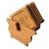 High Quality Bamboo Coaster and Holder Set Home Office Meeting Room Mugs Drinking Cup Mat Kung fu Tea Set Accessories
