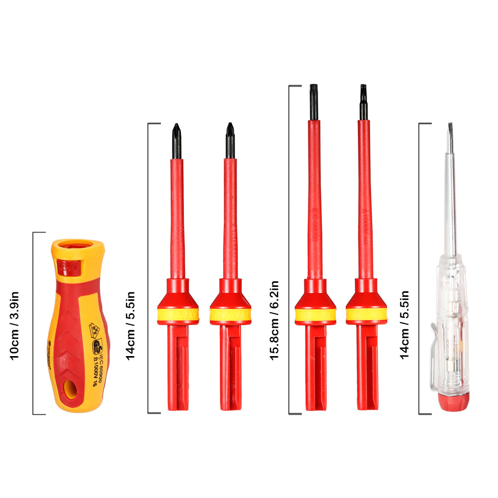 13pcs 1000V hand tools multitool Insulated Screwdrivers Set + Magnetic Slotted Phillips Pozidriv Torx Bits electrician tools