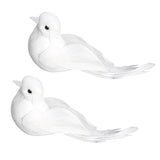 2PCS/lot Cute Artificial Feather Birds Bundled Foam Pigeons with Claw Photo Props Home Decoration
