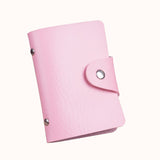 New 24 slots Fashion PU Leather Business Card Holder Organizer Hasp Men Women Bank Credit Card Holder Bag ID Card Wallet