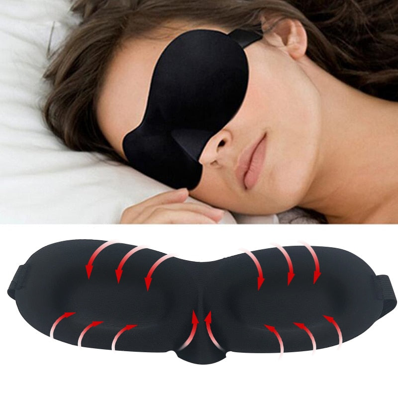 3D Sleeping eye mask Aid Eye Mask Cover Patch Paded Soft Sleeping Mask Blindfold Eye Relax Massager Beauty Tools Secondary image