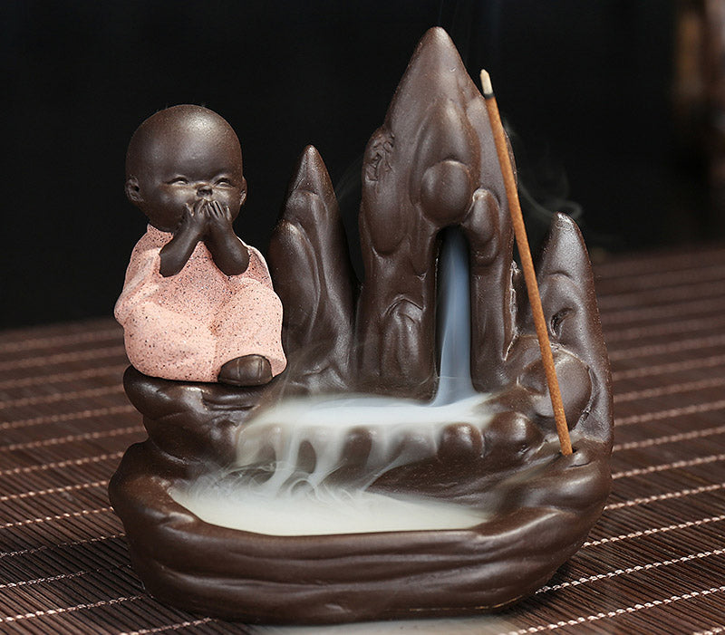incense Burner Creative Home Decor The Little Monk Small Buddha Censer Backflow Incense Burner Use In house Secondary image