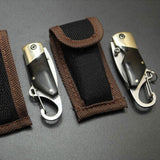 Hiking camping mini folding knife outdoor survival portable stainless steel knife key chain pocket knife nylon bag