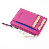 Men/Women Mini ID Card Holders Business Credit Card Holder PU Leather Slim Bank Card Case Organizer Wallet Zipper Unisex