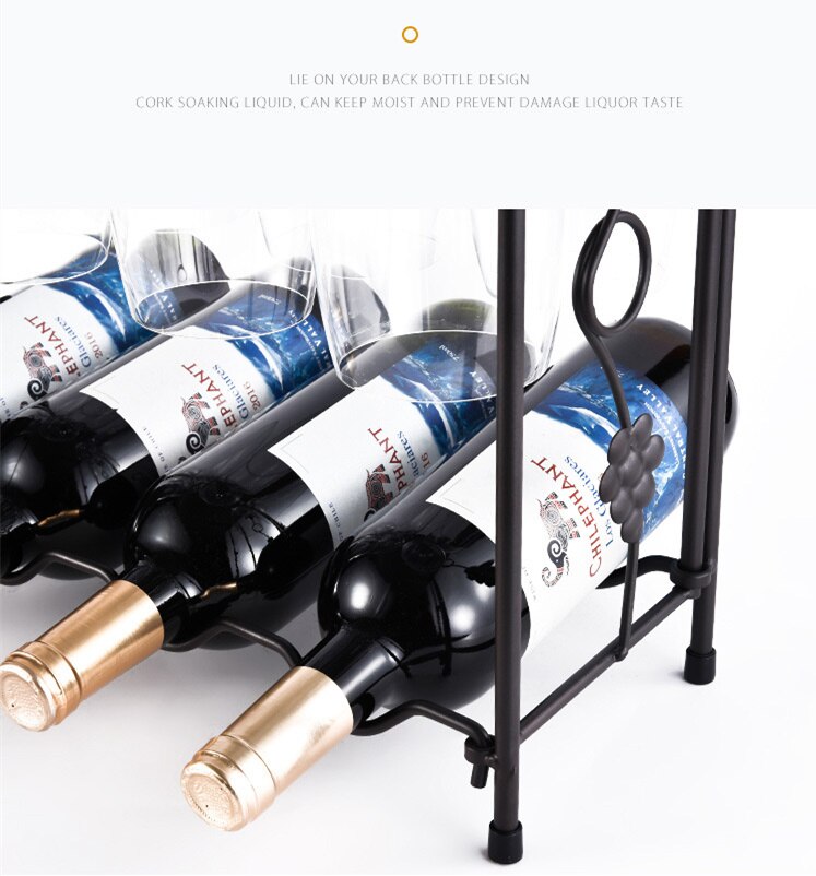 Creative retro wine rack goblet holder Multifunctional Kitchen Bar wine glass Display Storage Shelf Home decoration mx3091550 Secondary image