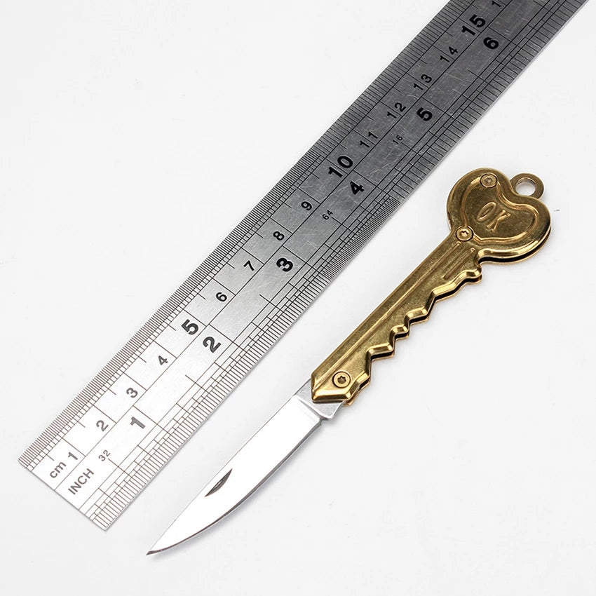 Mini Key Knife Letter Camp Outdoor Keyring Ring Keychain Fold Open Opener Pocket Package Survive gadget Multi Tool Blade Box kit