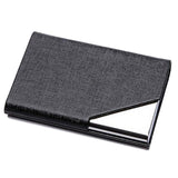 Business ID Credit Card Holder For Women Men Fashion Brand Metal Aluminum Card Wallet Case PU Leather Tarjetero Porte Carte